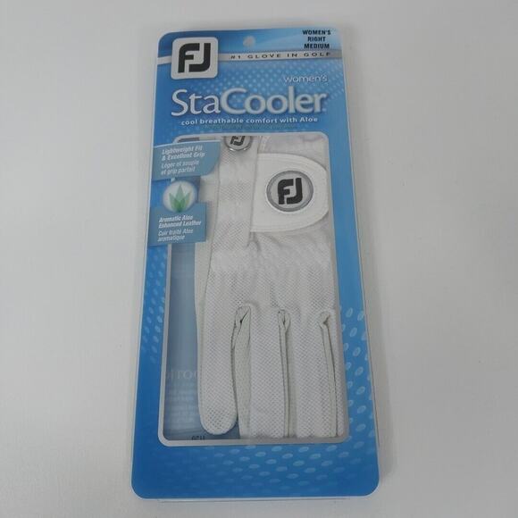 FootJoy StaCooler Original Style Golf Gloves for Women Right Hand Medium White - Picture 1 of 6